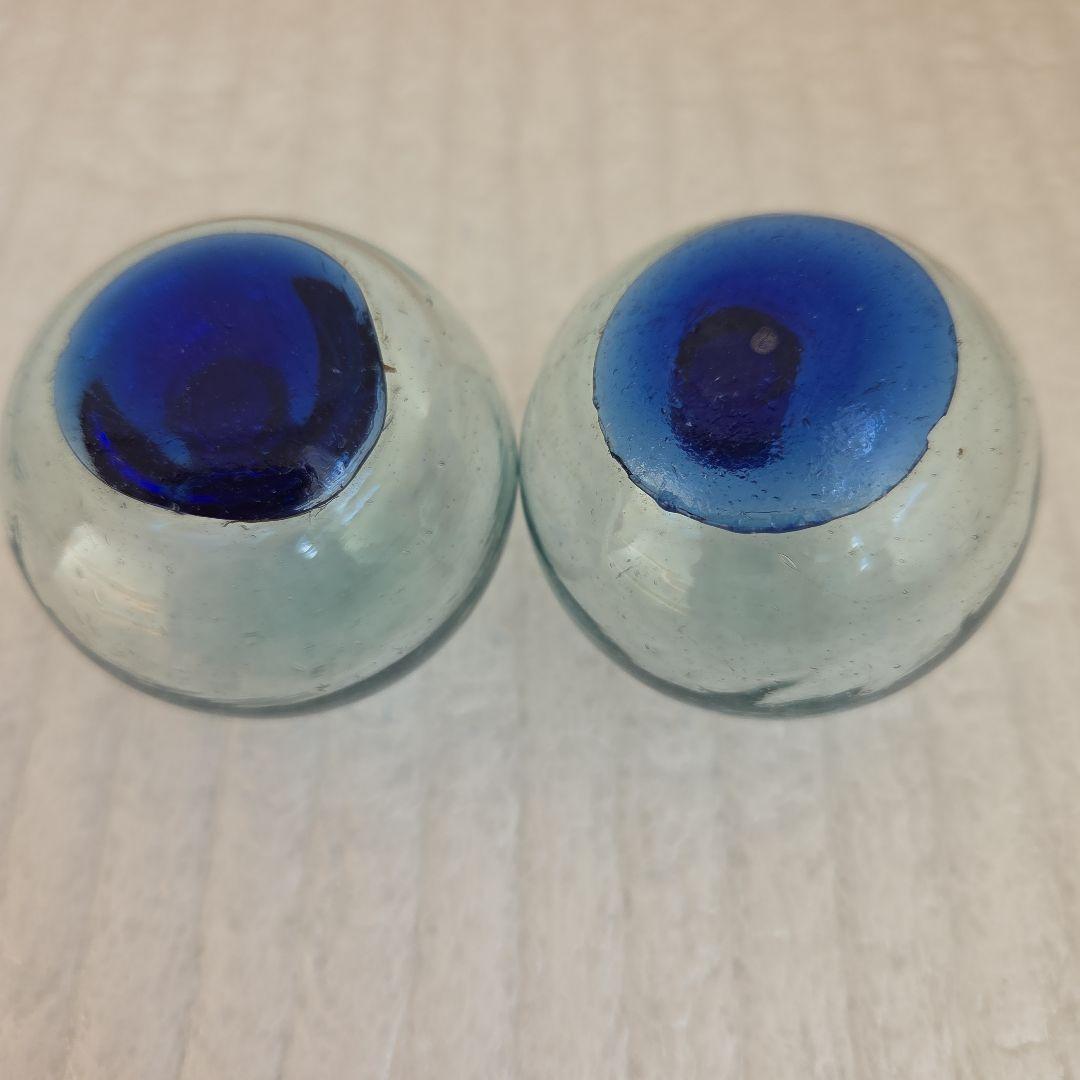 ガラス浮き玉 ガラス玉 小たま2 青ボタン