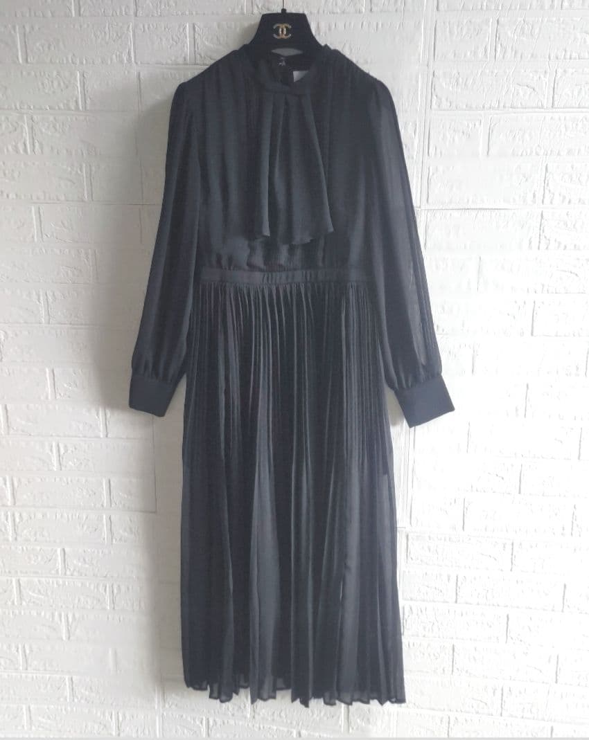 CELFORD HANAEMORI 蝶ネクタイ付き プリーツ ワンピース リボン - メルカリ