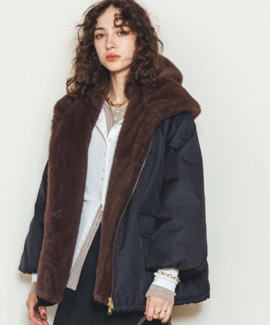 新品未使用】 Gready Brilliant 取り外しファー中綿フードコート