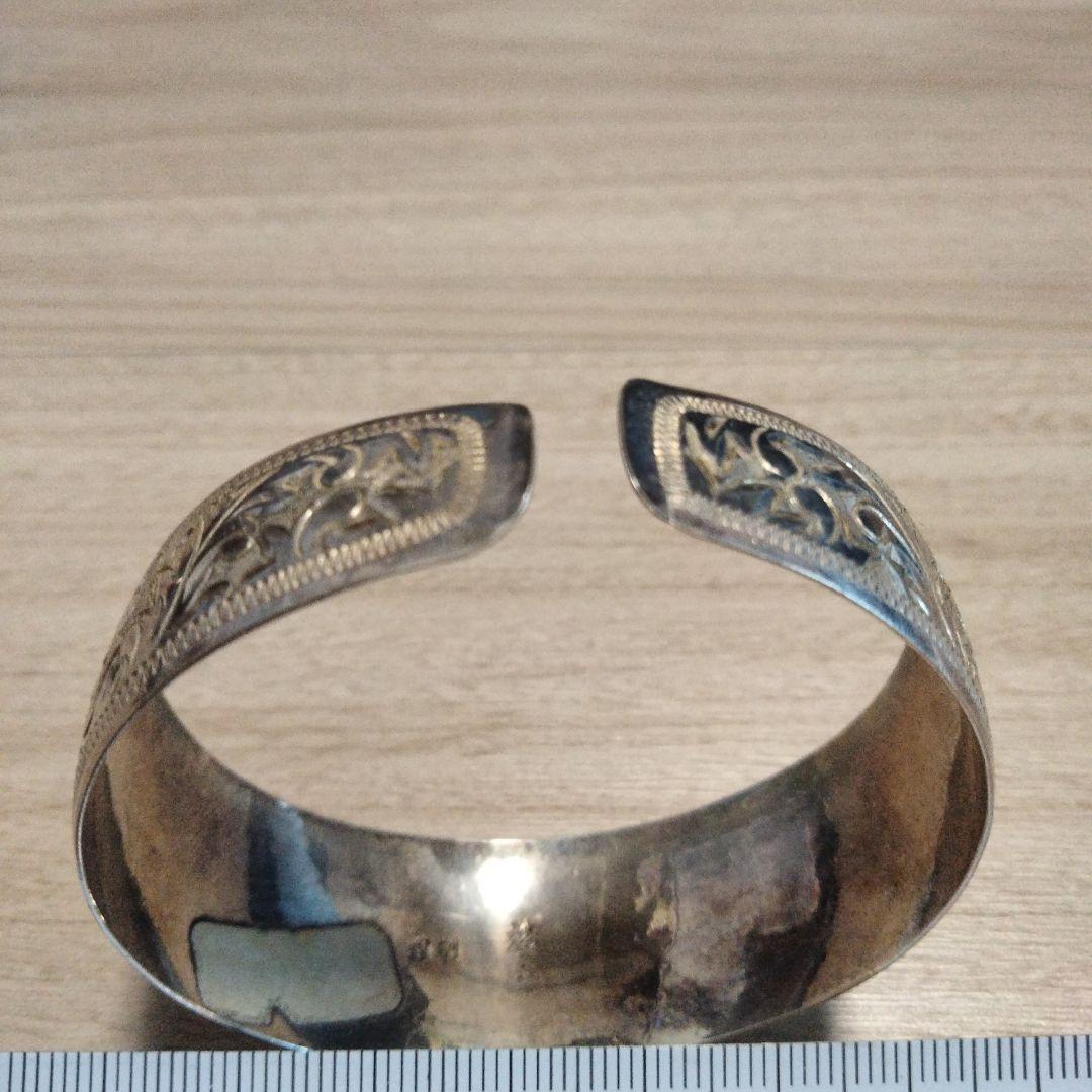 銀製 作家物 靖山 バングル - メルカリ