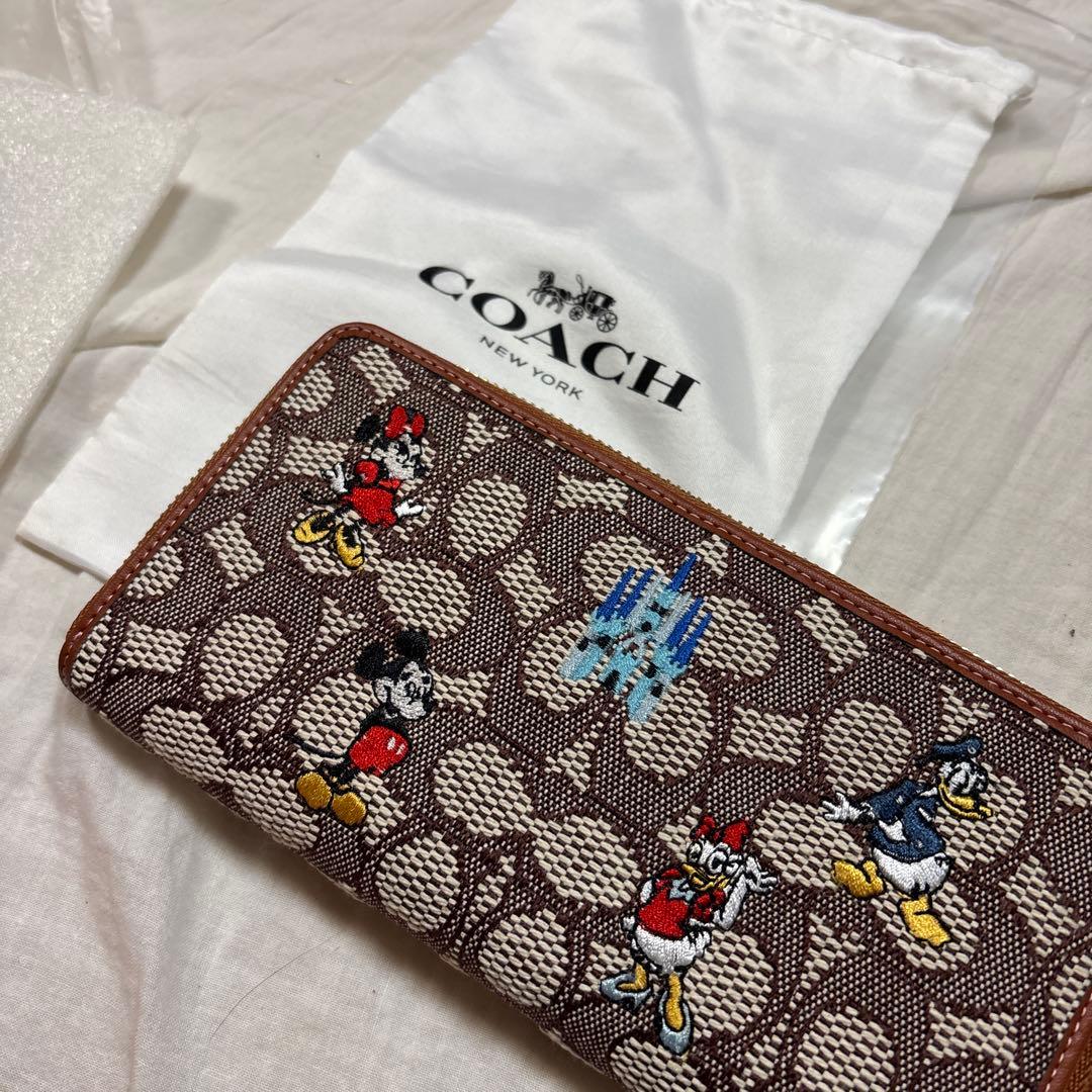 COACH コーチ ミッキー 刺繍 長財布 ディズニーコラボ 新品 - メルカリ