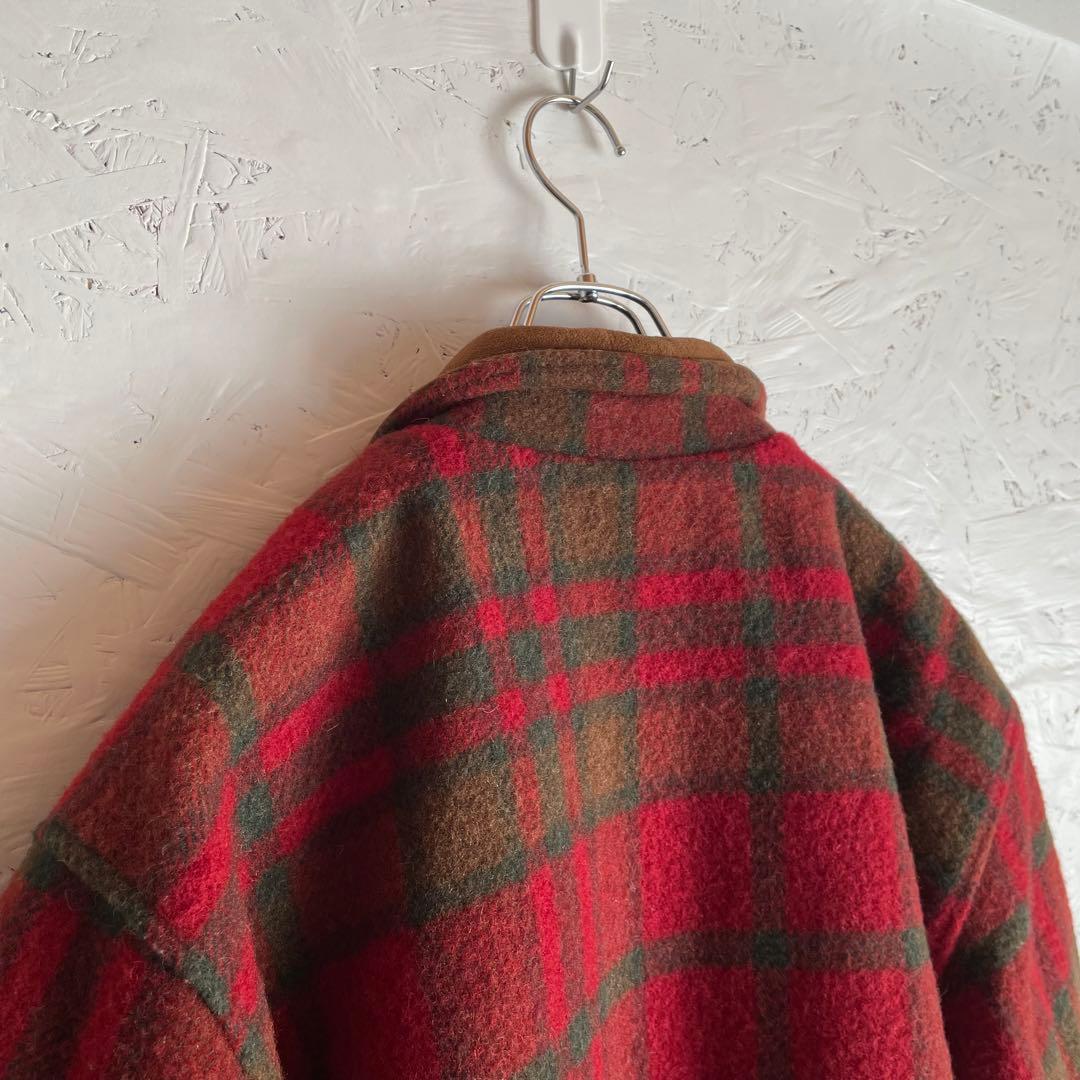 80's 古着 US製 Vintage『L.L.Bean』襟切替チェックブルゾン