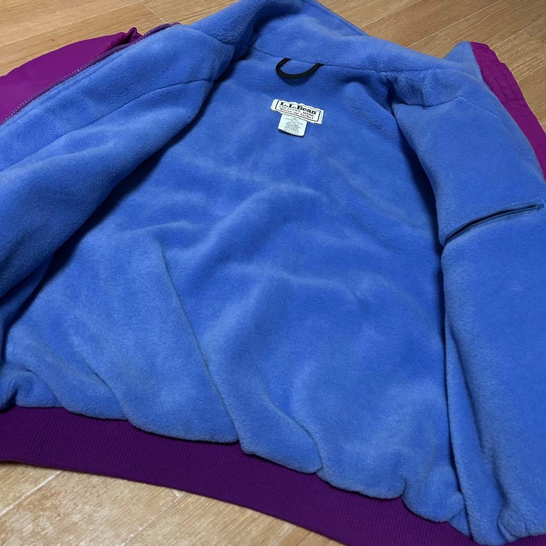 美品 80s USA製 L.L.Bean ウォームアップジャケット S パープル