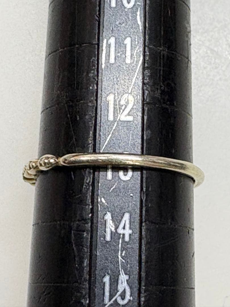 アガット・k10ダイヤリング・13号・1.2g・中古品