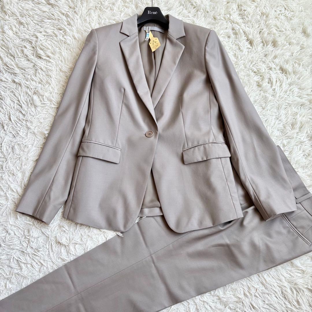 22年♡セオリーリュクス スーツ上下 エグゼクティブ テーラード パンツ 38 未使用級＊セオリーリュクス パンツスーツ 22年製 エグゼクティブ