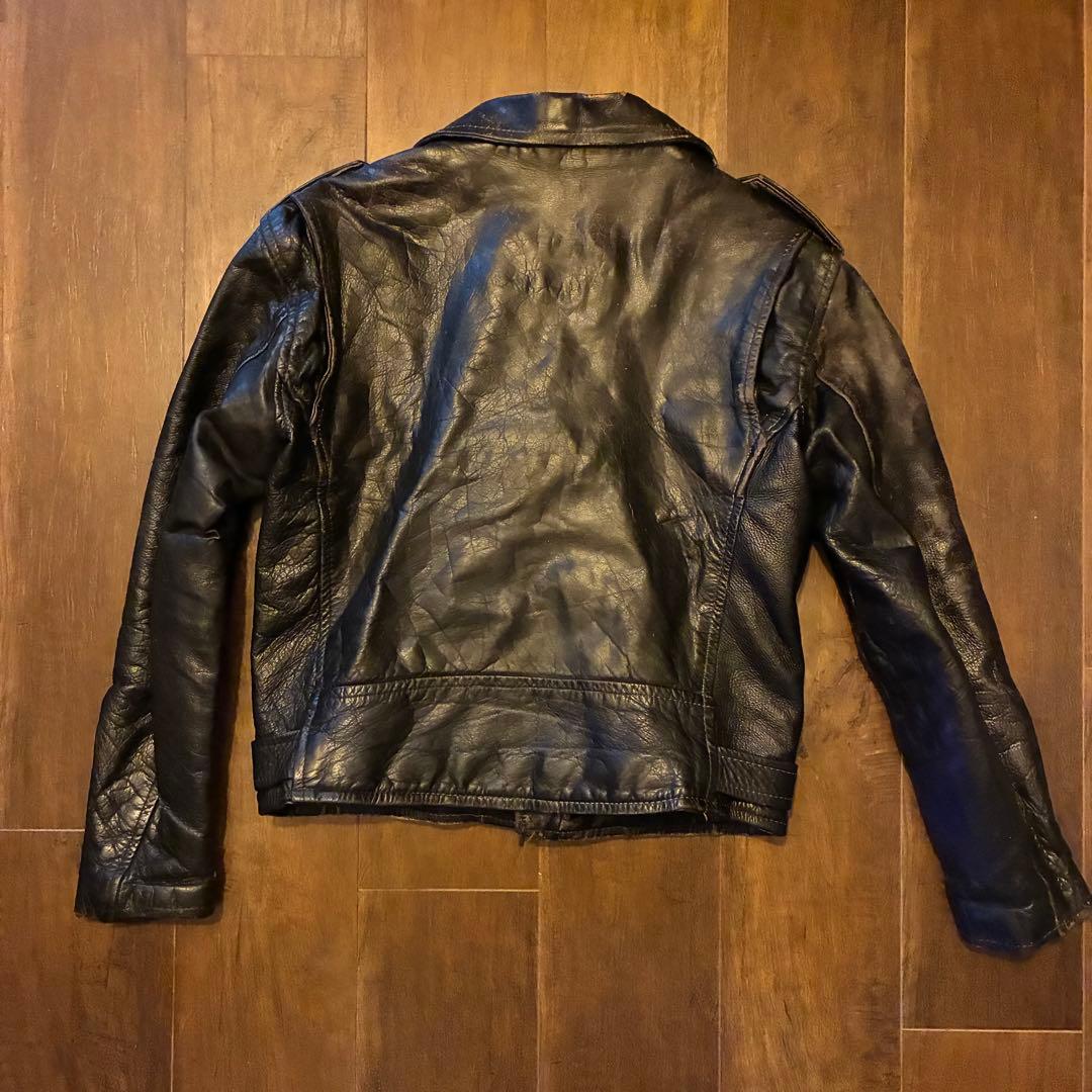 80s vintage A.M.I LONDON ダブルライダースジャケット - メルカリ