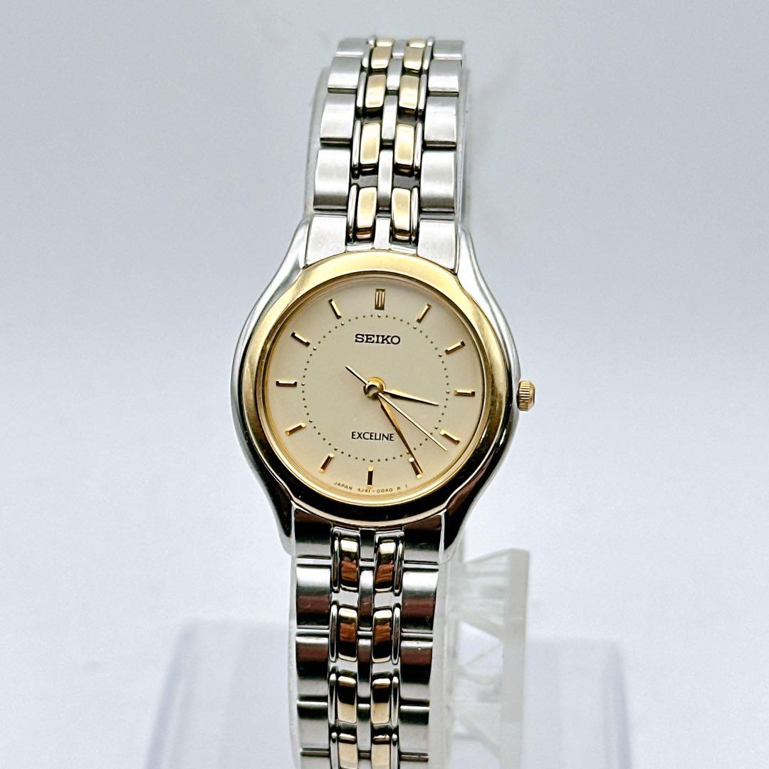 美品 稼動 SEIKO セイコー エクセリーヌ レディース腕時計 コンビ
