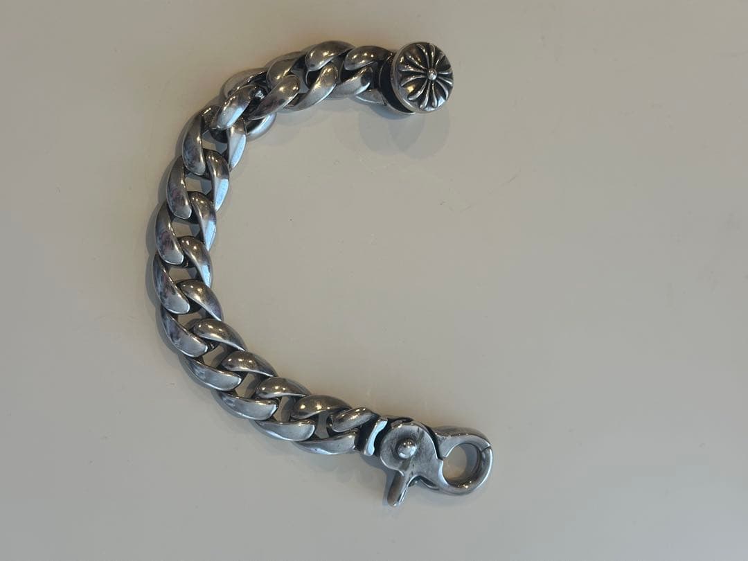 クロムハーツ　クラシックリンクブレスレット CHROME HEARTS（クロムハーツ） CLASSIC LINK DIAMOND FLORAL CROSS