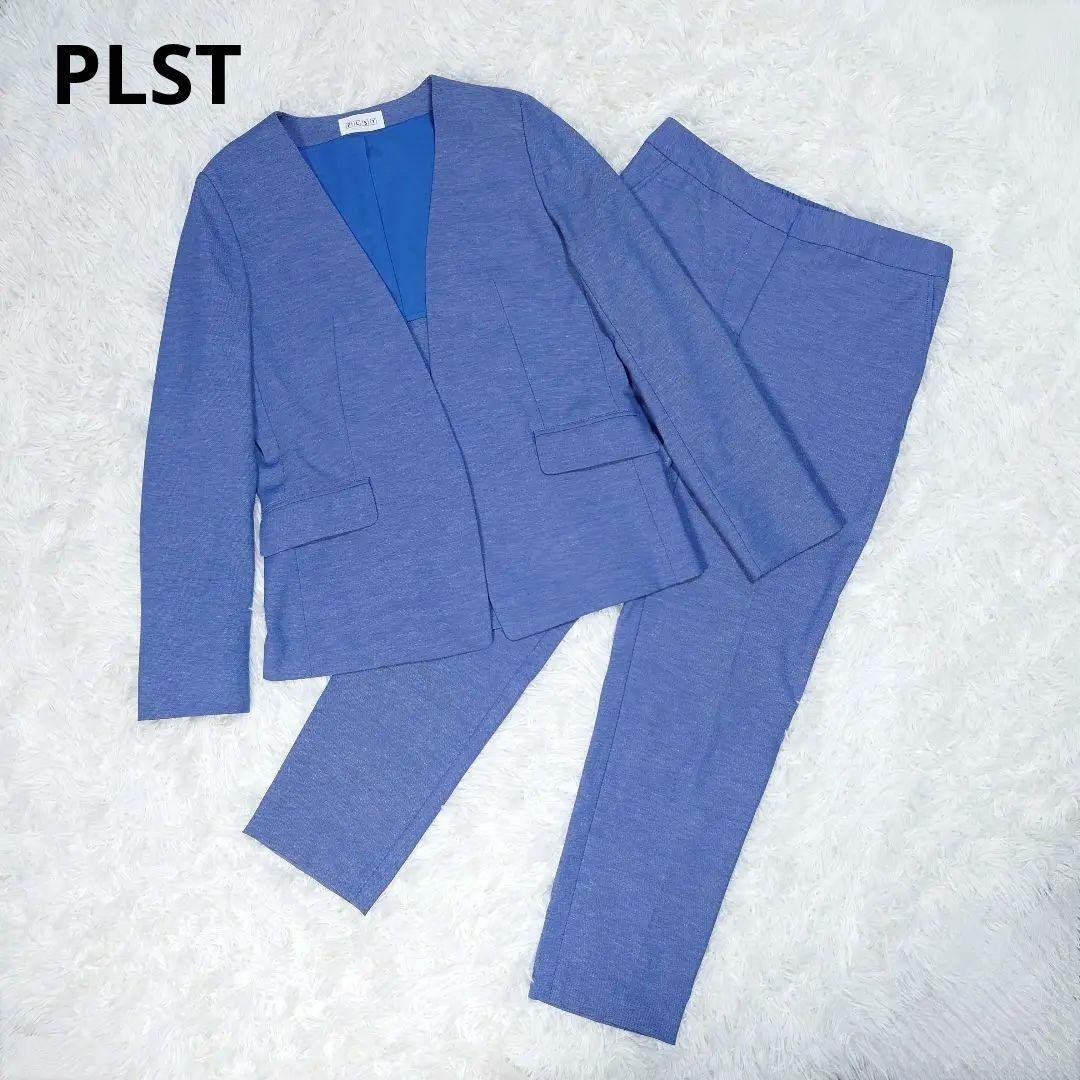 ✩Yuzu専用✩ プラステ スーツ セットアップ ノーカラージャケット リネン混 PLST(プラステ)公式 | リネンブレンドカラーレスジャケット