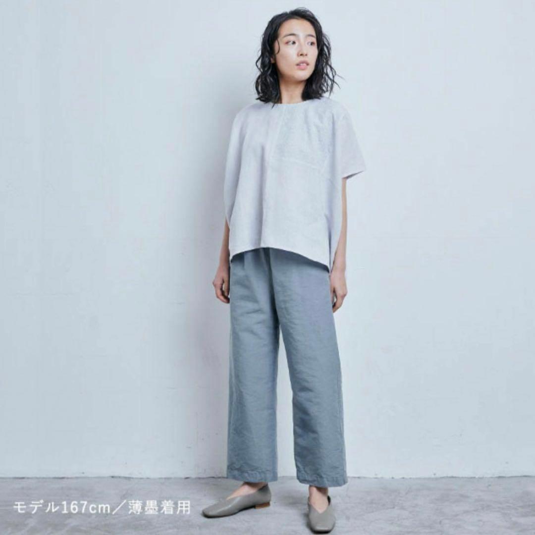 中川政七商店 亜麻の花七宝刺繍 プルオーバー 薄墨 - メルカリ