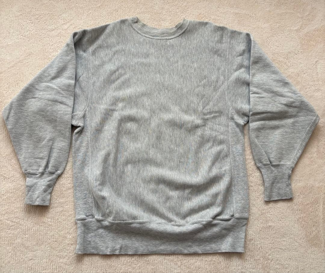 チャンピオン リバースウィーブ 90s XL 霜降りグレー 無地 目無し