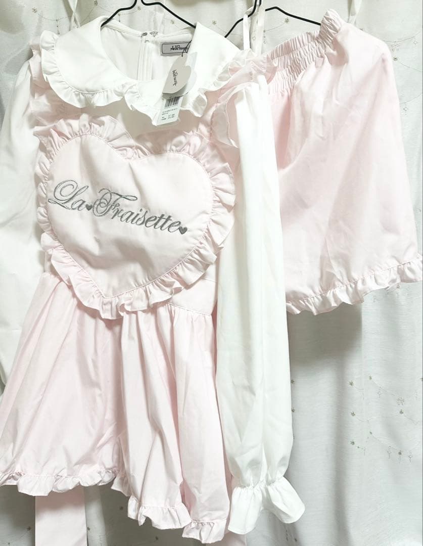 Ank Rouge ハートエプロン セットアップ ピンク Ank Rouge ハートエプロンセットアップ ピンク メイド 量産型 地雷系