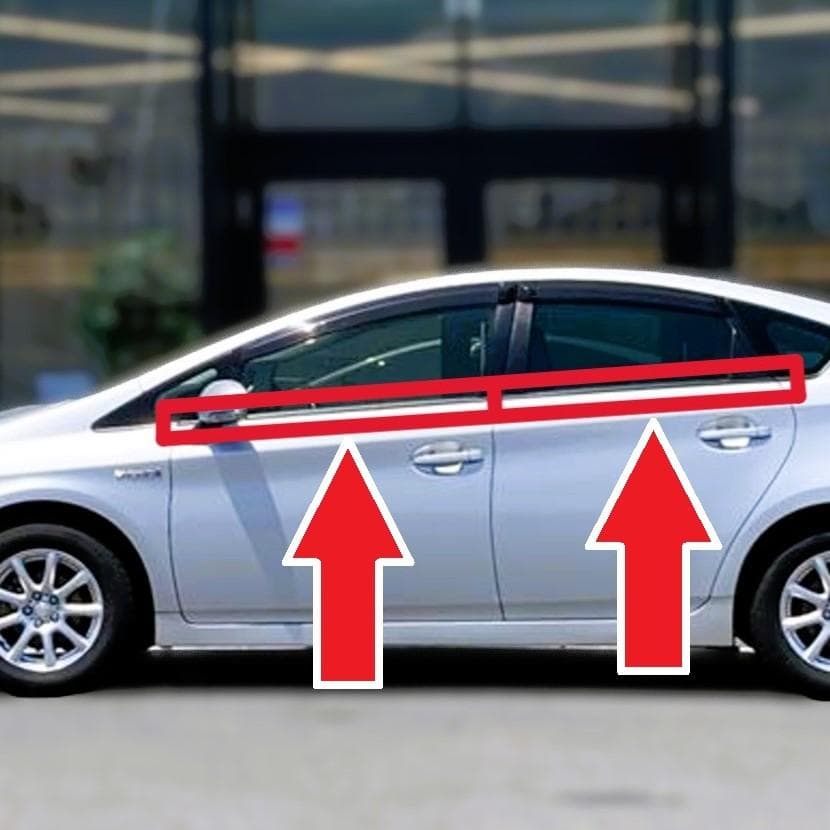 ☆新品 トヨタ 純正 プリウス 30系 ドア ベルト 水切り モール 4点