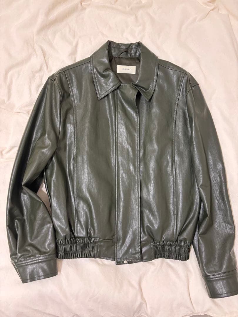 【OHOTORO】レザージャケット/カーキ linger leather jacket | OHOTORO