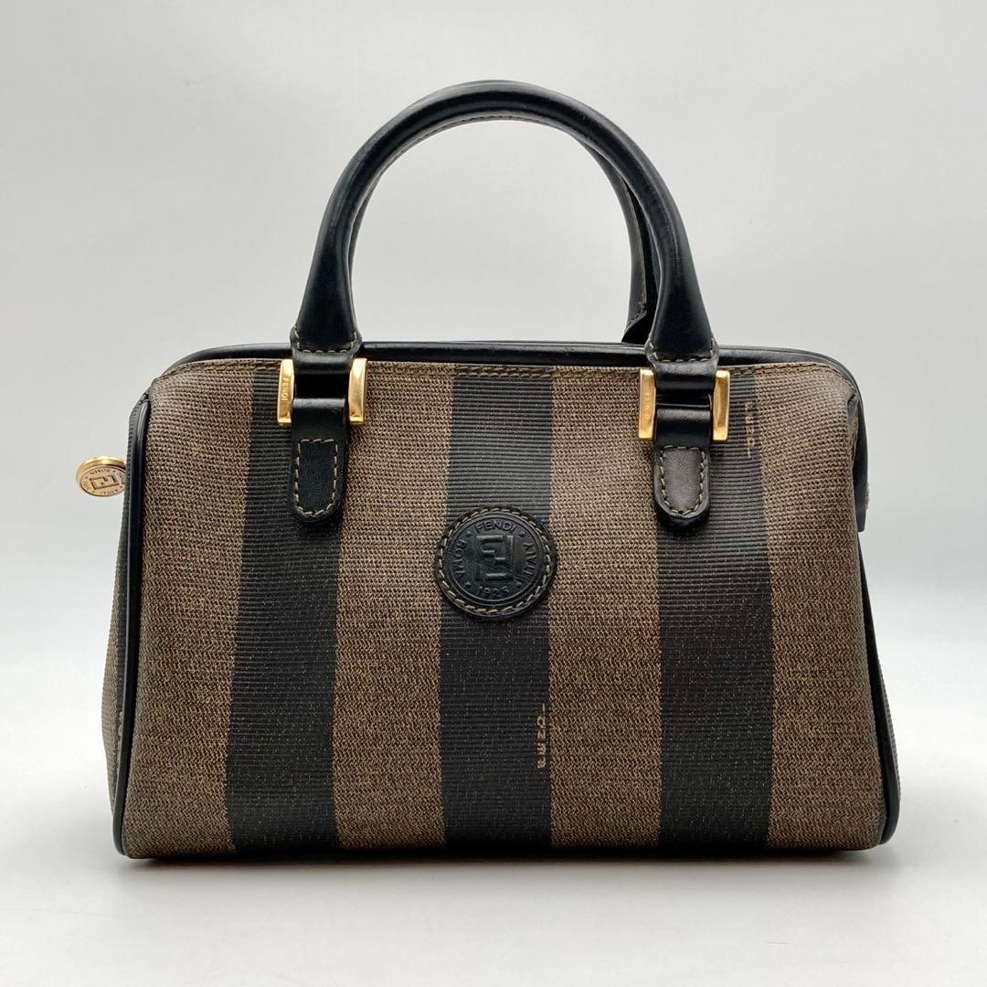 極美品✨ FENDI ペカン柄 ミニボストンバッグ 2way FFロゴ オールド