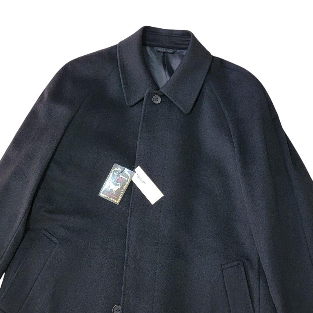 新品】信頼の野海 noumi 黒 カシミヤ100％ ステンカラーコート L