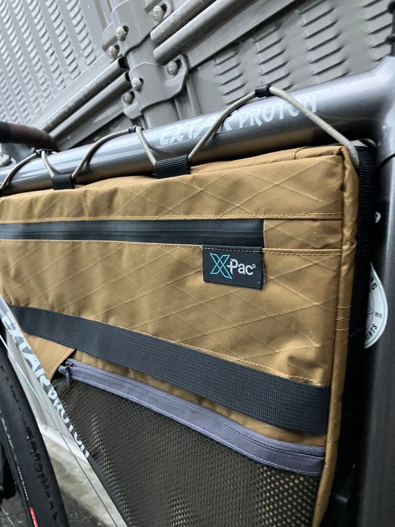 ハンドメイドフルフレームバッグ　X-PAC コヨーテブラウン　43.5cm