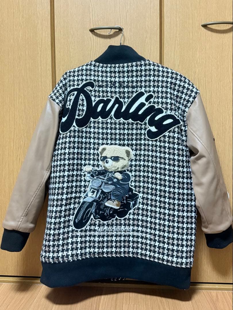 《美品》Darich ダーリッチ Dベアチェックビッグスタジャン