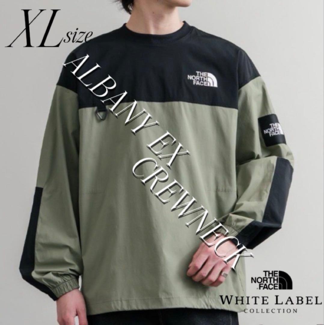ノースフェイス XL アルバニーEXクルーネック ライトカーキ 韓国限定
