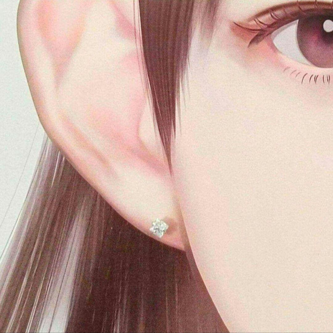 プラチナポストピアス片耳PT900 - メルカリ