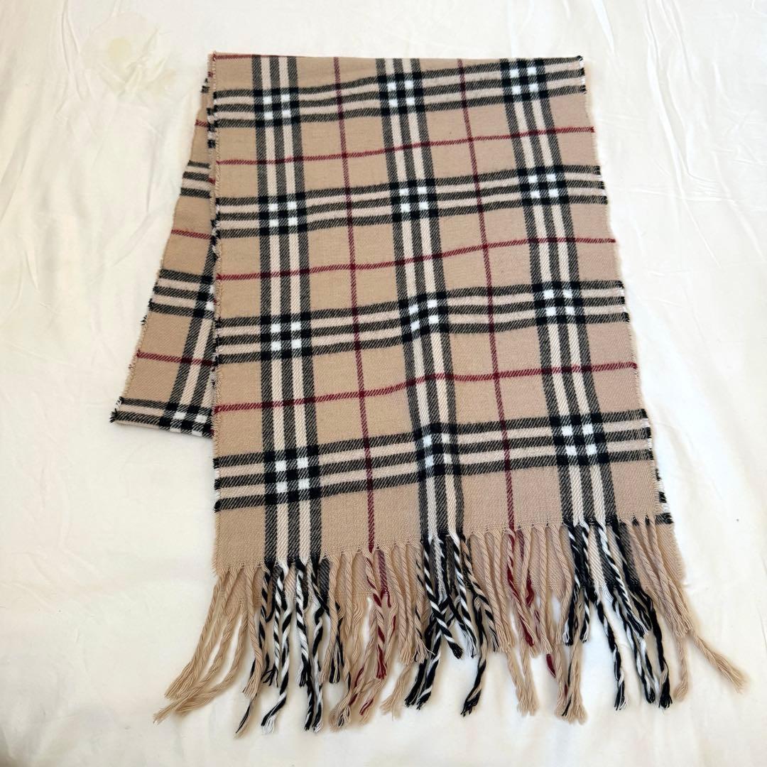 BURBERRY ノバチェック柄 カシミヤ100%マフラー - メルカリ