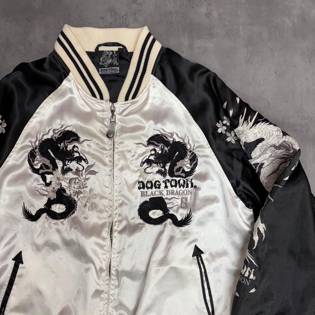 00s 初期 DOG TOWN 龍刺繍 サテン スカジャン ドッグタウン - メルカリ