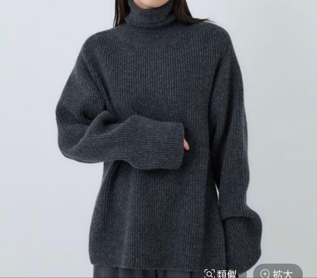 今季完売品★美品 Chaos カオス リズニット リブ編みタートルネックセーター Chaos（カオス） ニット セーター / 大草直子さん着用 リズニット