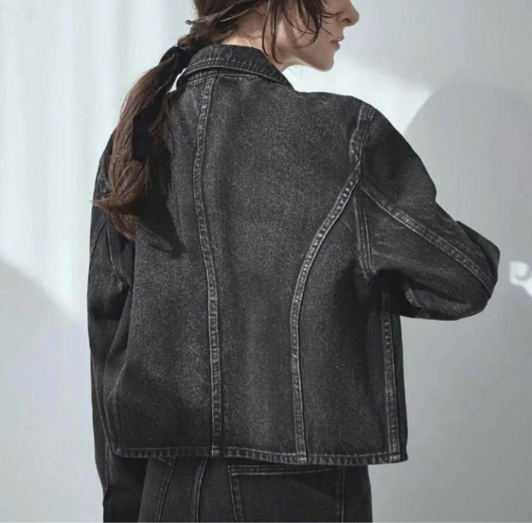 【美品】deru2828ブラックデニムジャケット 吉岡純子 完売品