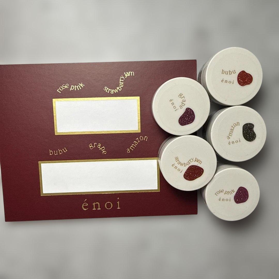 énoi ジェルネイル 5色セット・カラー台紙 クリスマスコフレ