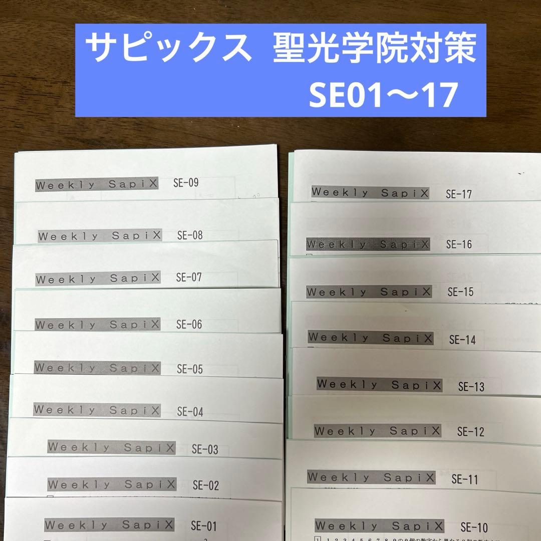 SAPIX 算数 聖光学院対策 SE 01〜17 - メルカリ