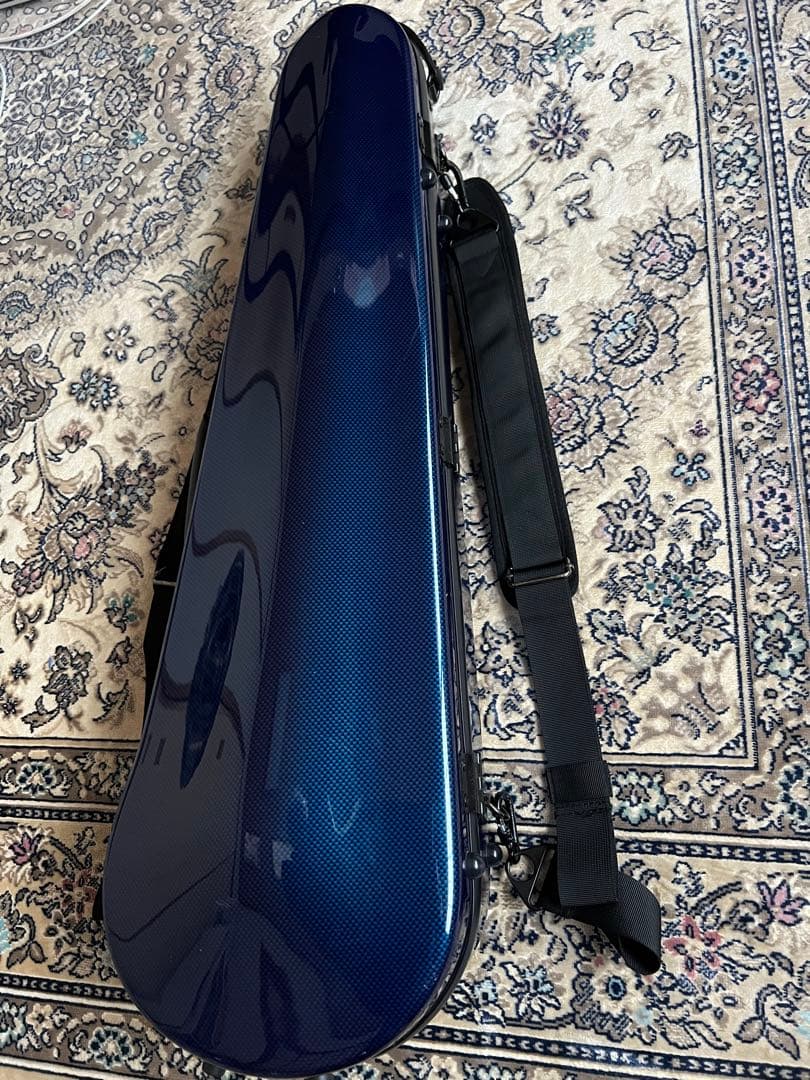 ブルー バイオリンケース ハードケース　カーボンマック　良好 ブルー バイオリンケース ハードケース カーボンマック 良好 Carbon