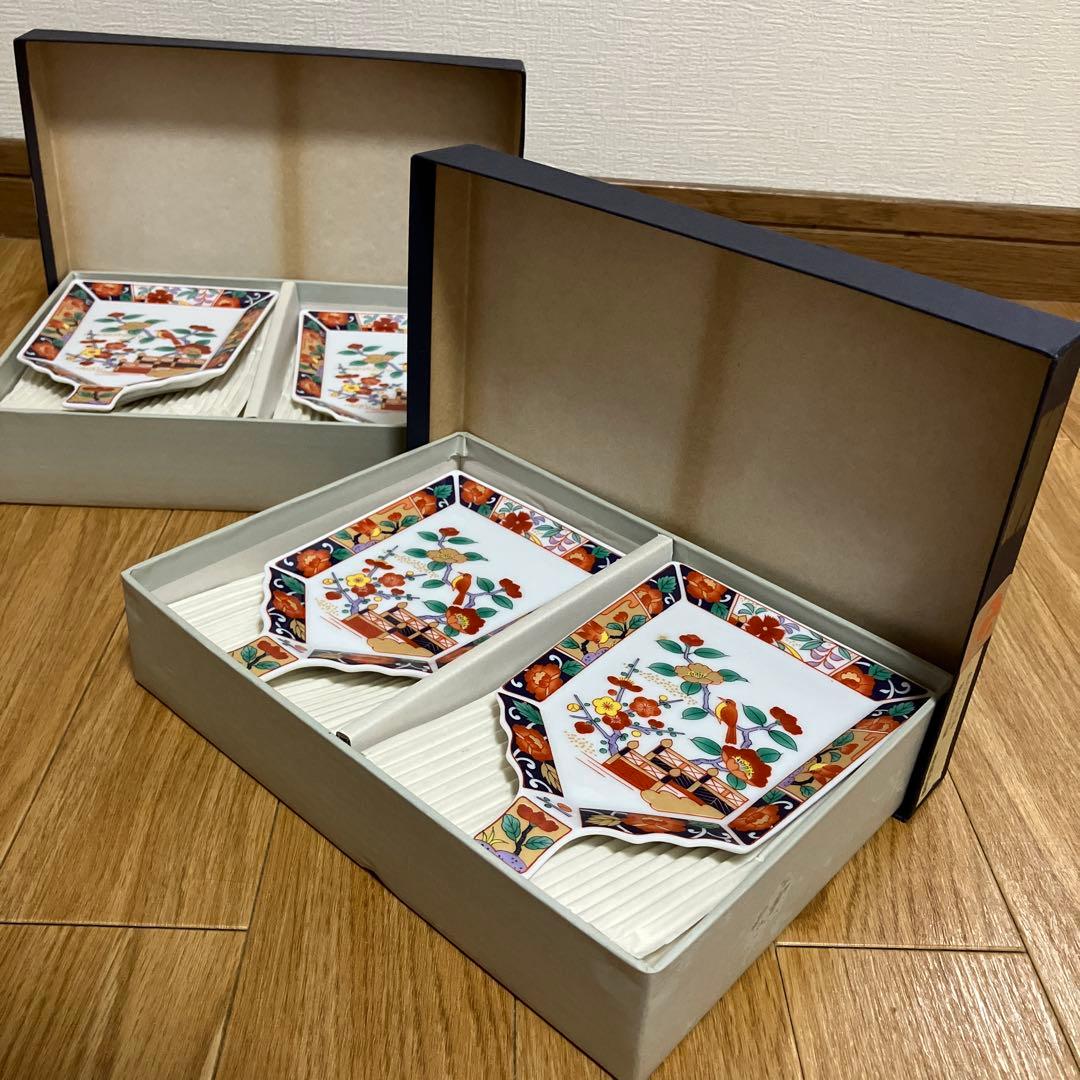 錦古伊万里 羽子板銘々皿5枚組 - メルカリ