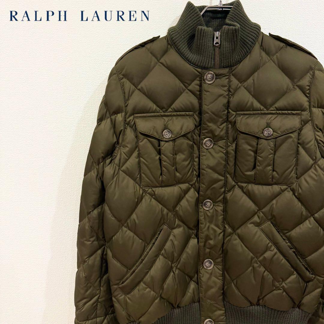 【極美品】ラルフローレン キルティングダウンジャケット ダウン90% オリーブ 中古・古着通販】RALPH LAUREN (ラルフローレン) キルティングダウン