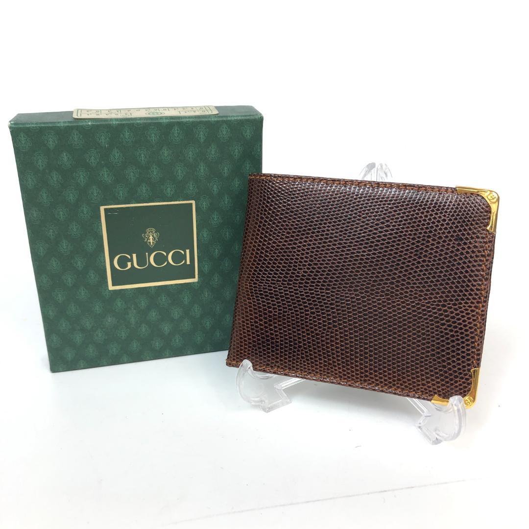 【未使用保管品】9F449 グッチ オールドグッチ 札入れ レザー ブラウン グッチ(GUCCI) オールドグッチ(OLD GUCCI) 中古 財布 | 通販・人気