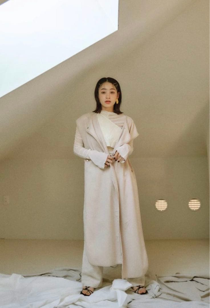 Eaphi nep mix vest coat - メルカリ