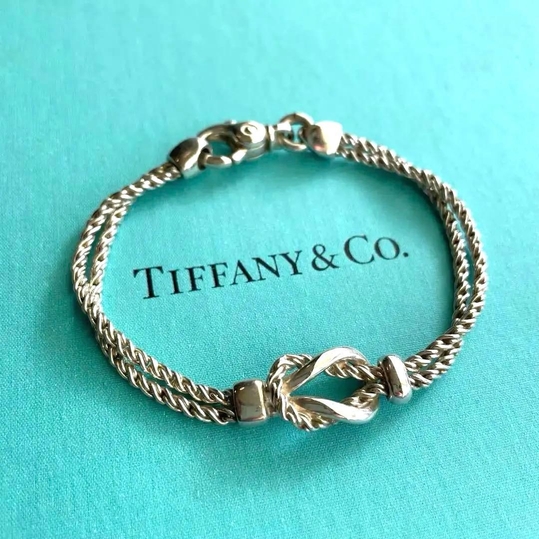 TIFFANY ブレスレット センターノット ダブルロープ SV925 シルバー
