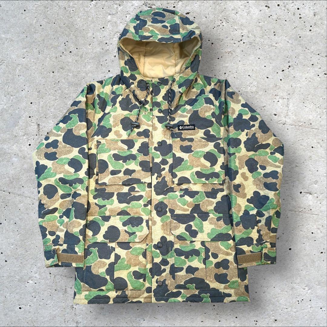 コロンビア ダックハンターカモ 中綿 マウンテンパーカー ジャケット