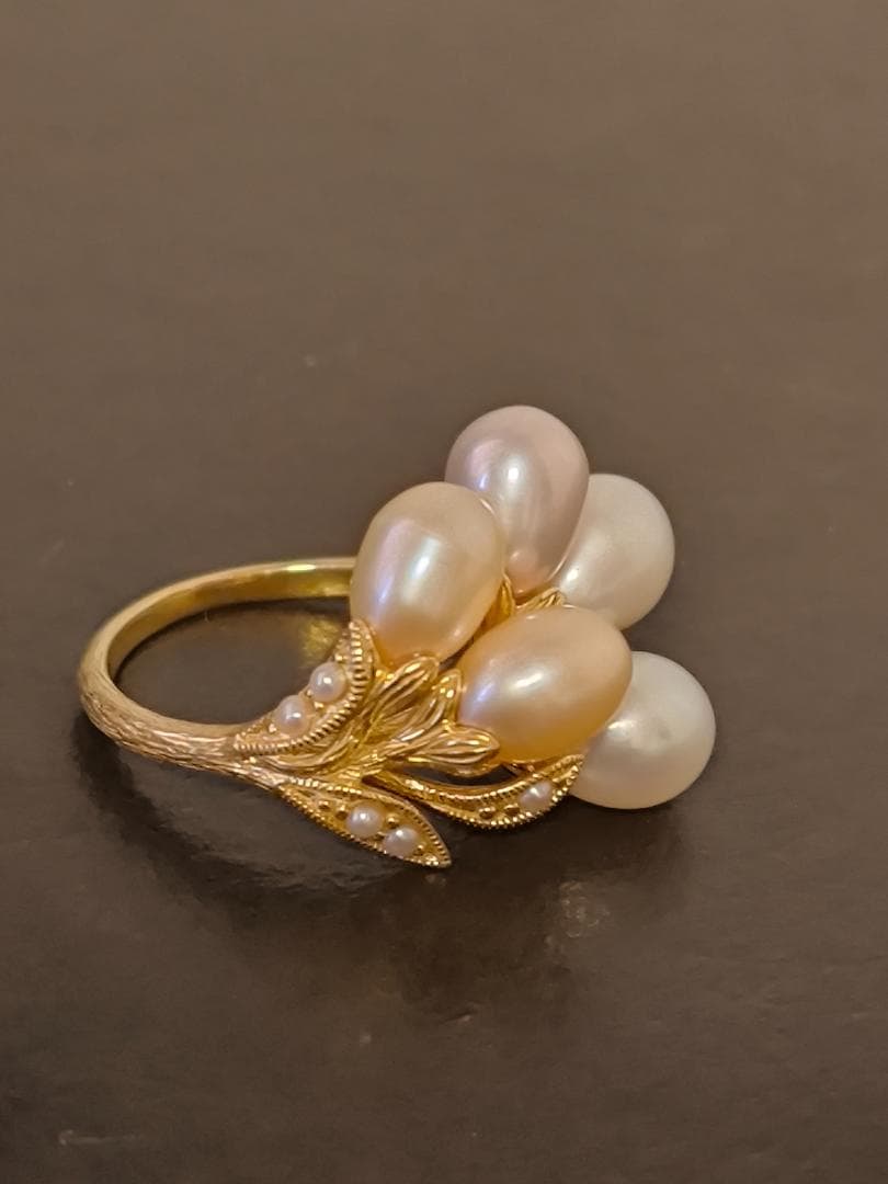 碌山 ROKUZAN ロクザン シルバー925 パール ヴィンテージ リング