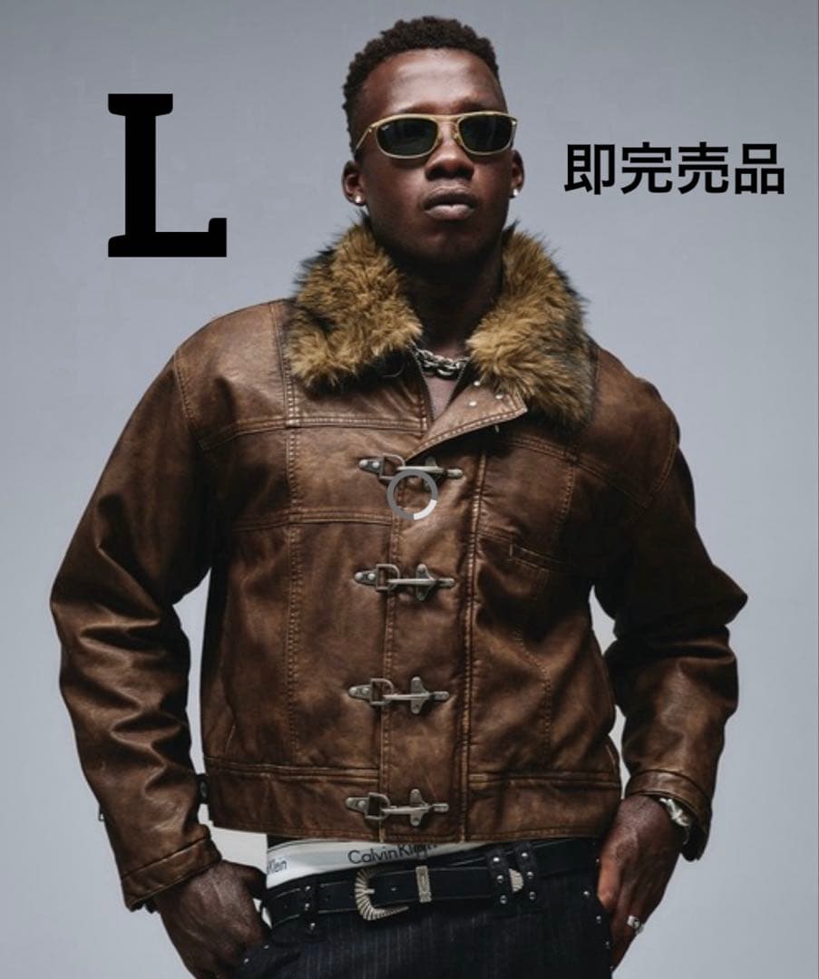 ファイヤーマンデザインファーライダースジャケット ANDER HUNK レザー