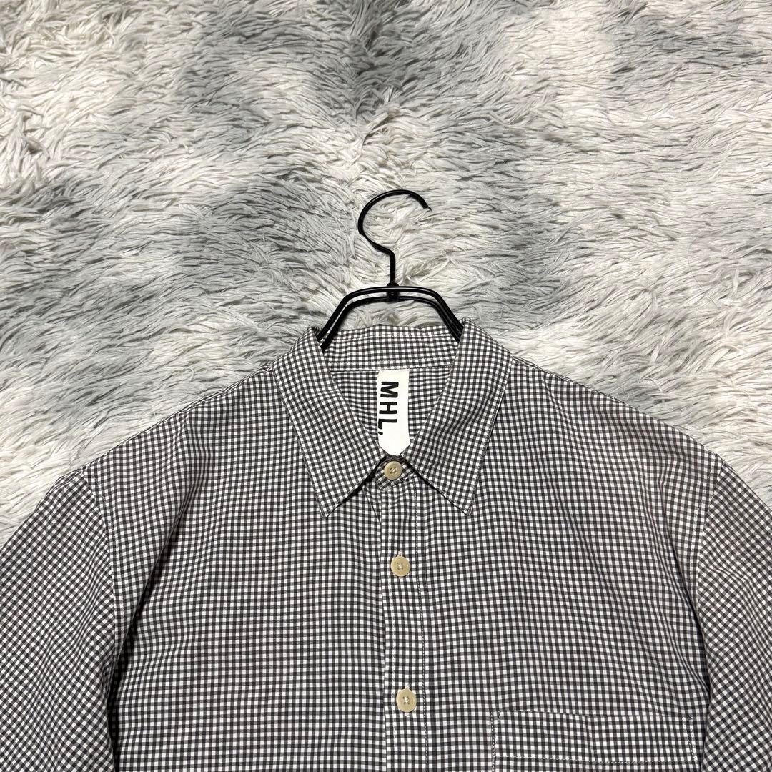 マーガレットハウエル MHL. 長袖シャツ ギンガムチェック コットン100