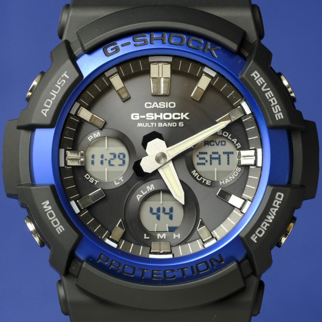 【美品】G-SHOCK GAW-100B 電波ソーラー／ビッグケース (114) G-SHOCK 腕時計 GAW-100シリーズ / ビックケース電波ソーラー GAW-100B