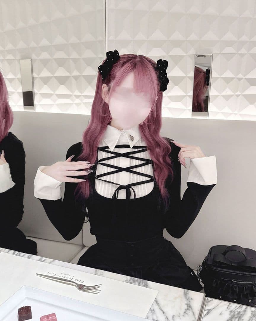 ミシェルマカロン ハニーミュウ レースアップドッキングトップス