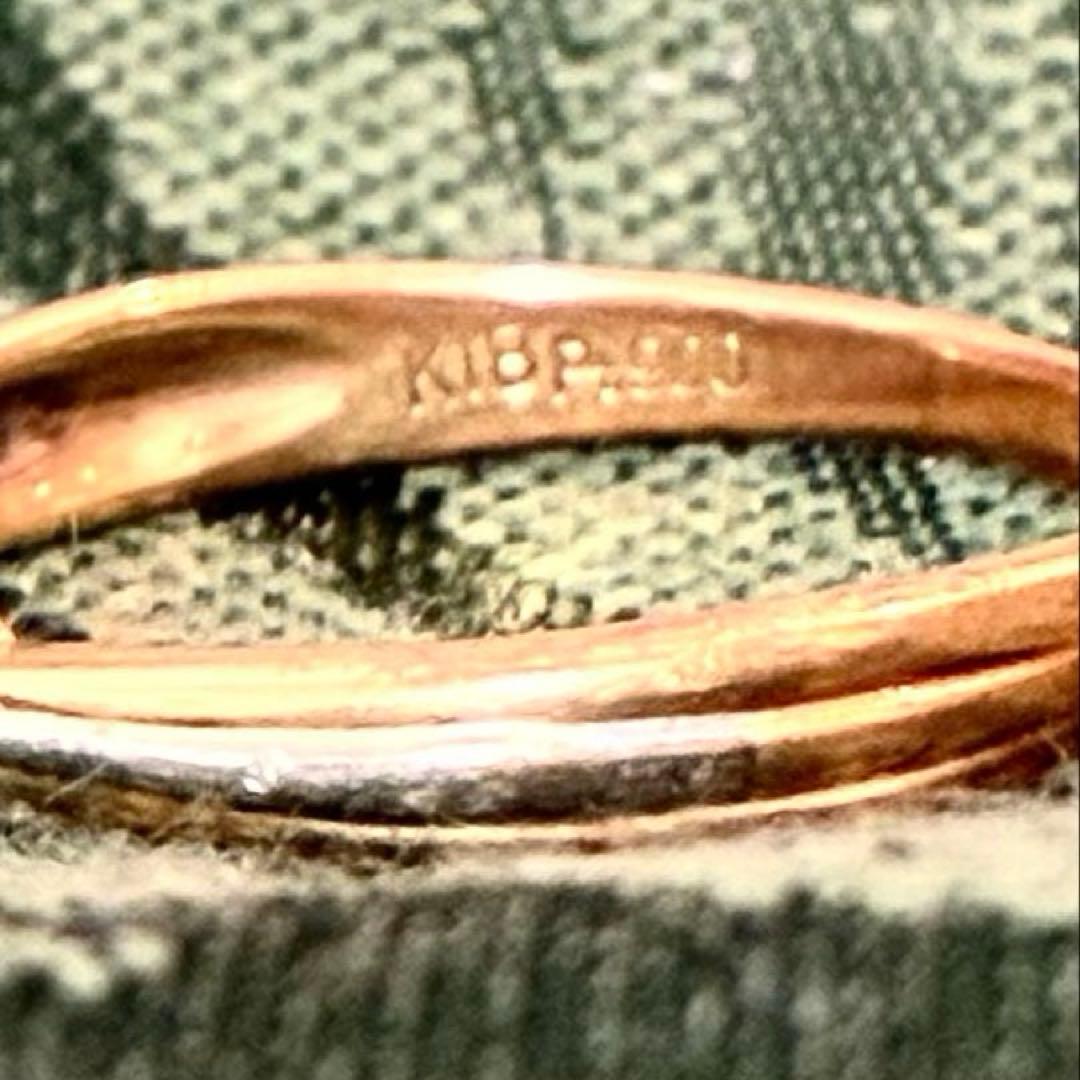 【STAR JEWELRY】K18/Pt900 コンビダイヤリング 0.05ct