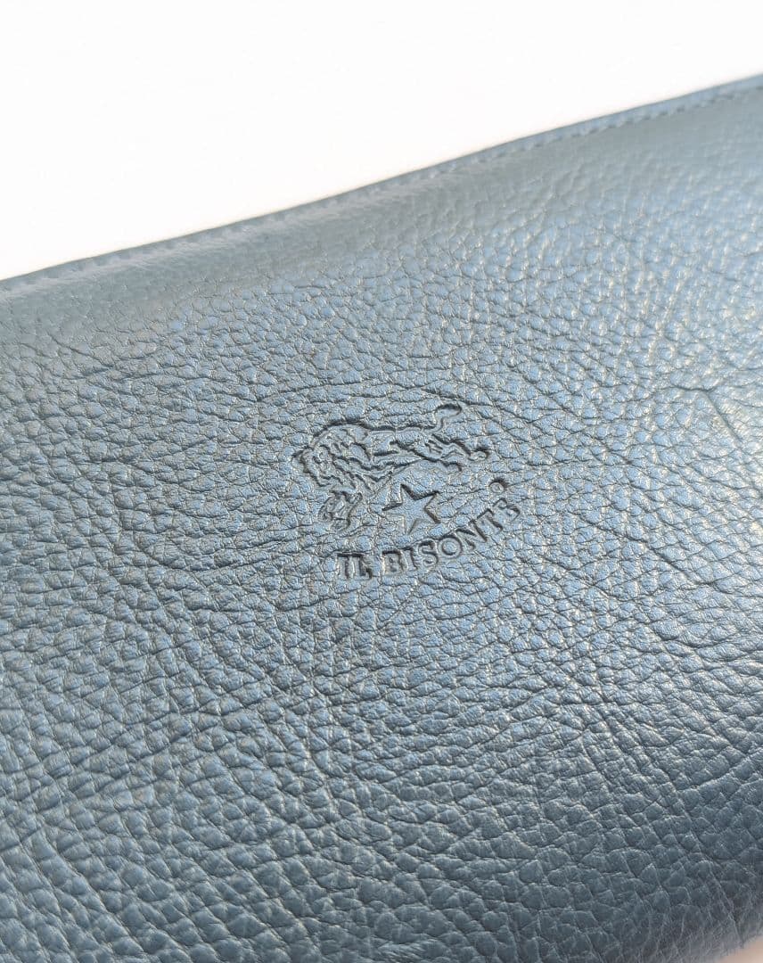 イルビゾンテ【限定色デニムブルー】ラウンドジップロングウォレット