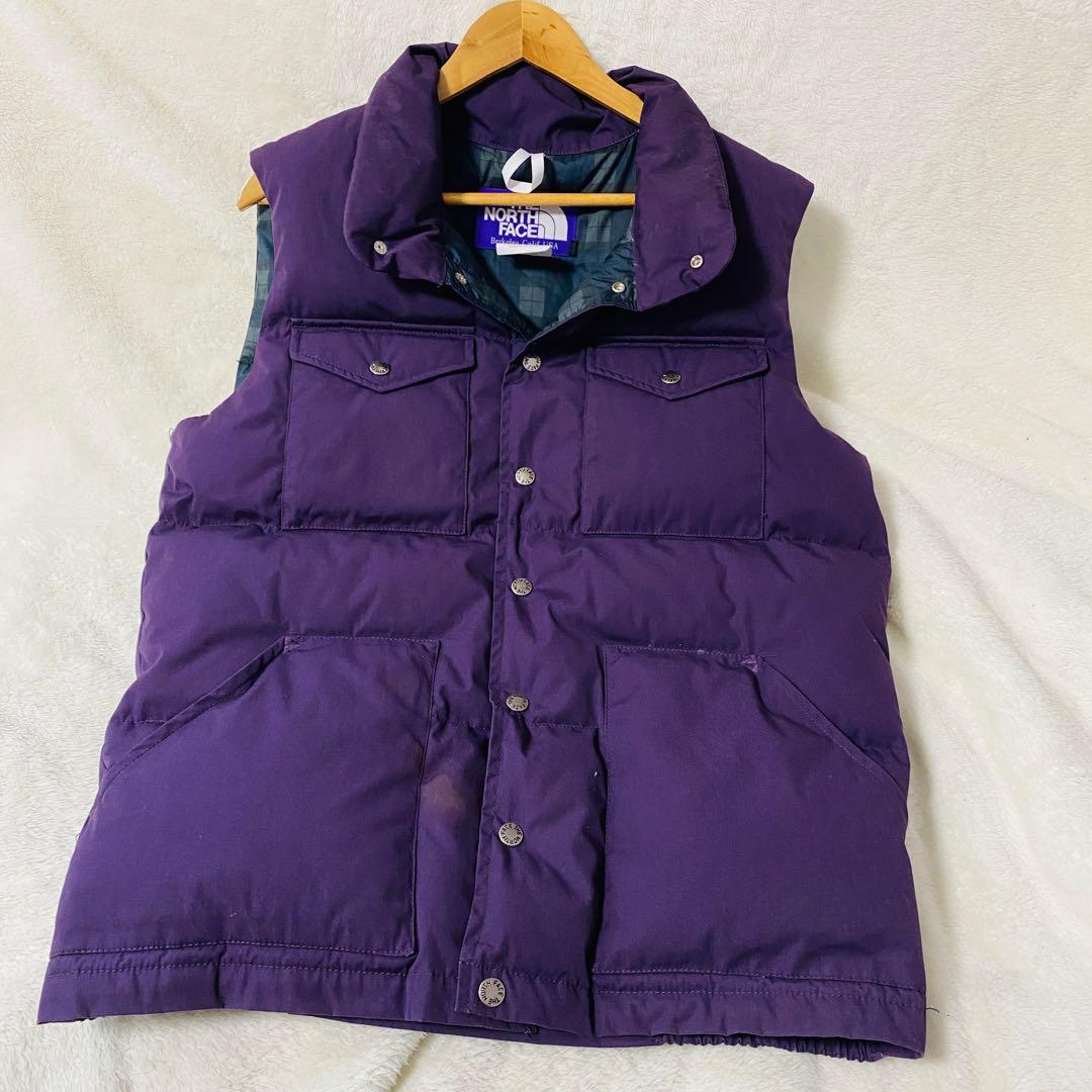 ノースフェイス ダウンベスト Lサイズ 紫 - メルカリ
