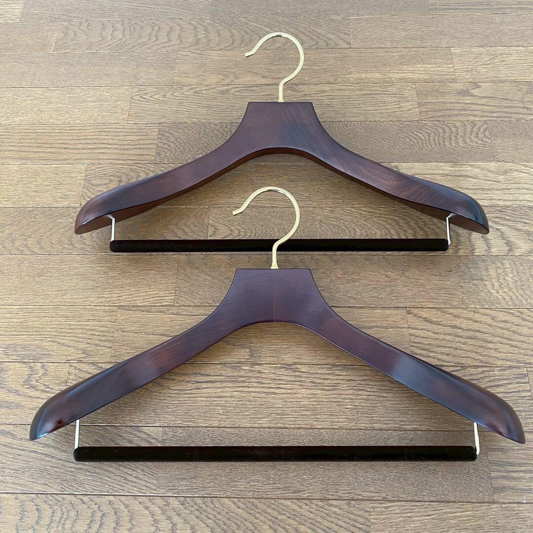2本 ナカタハンガー AUT-05 バー付木製スーツハンガー マーズブラウン Amazon.co.jp: 【ナカタハンガー】日本製 レギュラー 木製メンズ