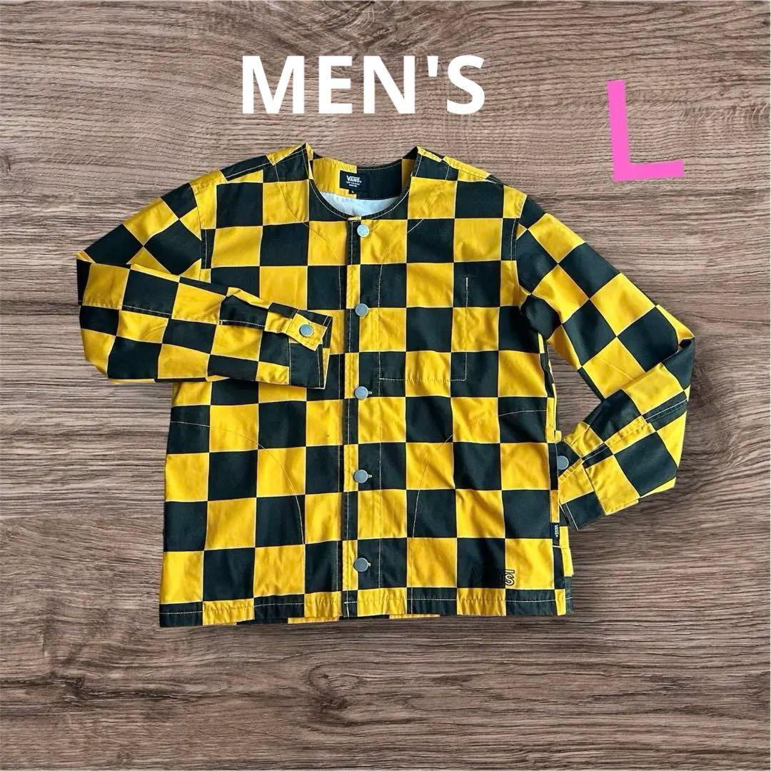 希少 VANS バンズ ノーカラー ジャケット チェッカージャケット Right-on（ライトオン）の「【VANS】チェッカーノーカラージャケット