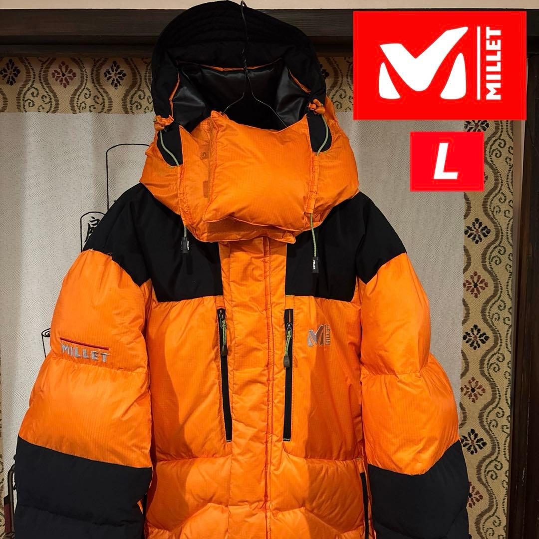 【美品】 MILLET ミレー フードダウンジャケット メンズL 極暖 MILLET（ミレー） ジャケット メンズ ブリーザー ダウン ( Breather