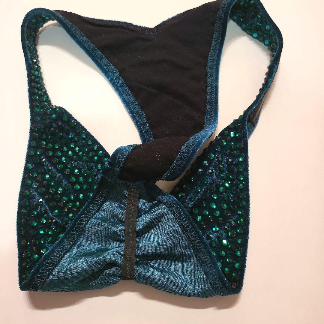 JBBF ビキニフィットネス競技用ビキニ（エメラルドグリーン） - メルカリ