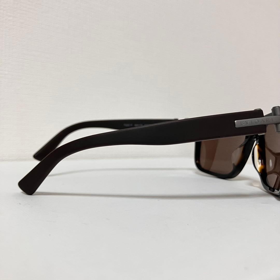 美品 BVLGARI ブルガリ サングラス 7022F べっ甲 ラバー ブラウン